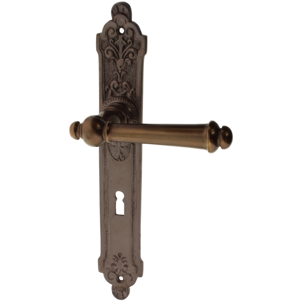 Zimmertürgarnitur Jochseeli in Messing, antik