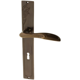 Zimmertürgarnitur Nara in Messing, antik