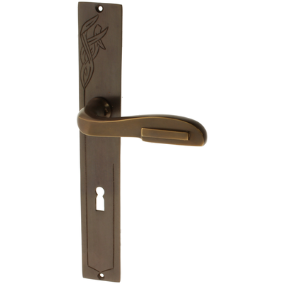 Zimmertürgarnitur Gasteiner Ache in Messing, antik