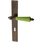 Zimmertürgarnitur Camenisch in Messing, antik