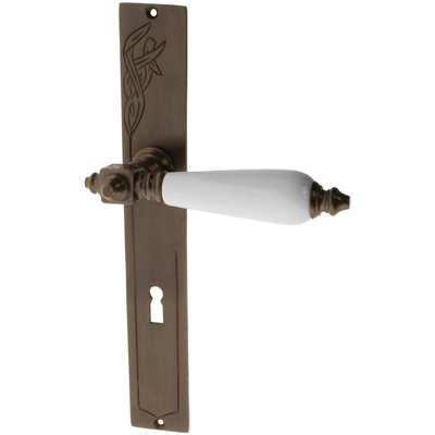 Zimmertürgarnitur Camenisch in Messing, antik