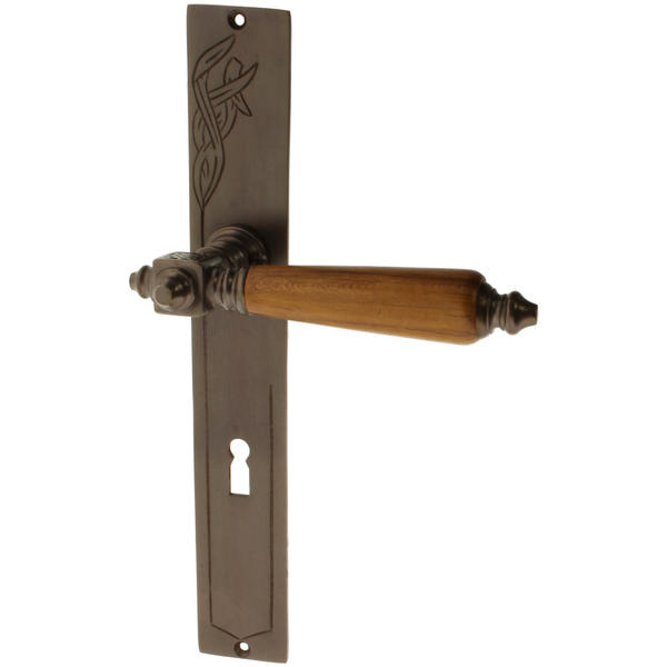 Zimmertürgarnitur Camenisch in Messing, antik