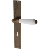 Zimmertürgarnitur Lüzza in Messing, antik