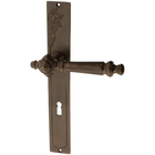 Zimmertürgarnitur Tassilo in Messing, antik