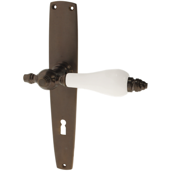 Zimmertürgarnitur Randolf in Messing, antik