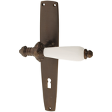 Zimmertürgarnitur Wilmut in Messing, antik