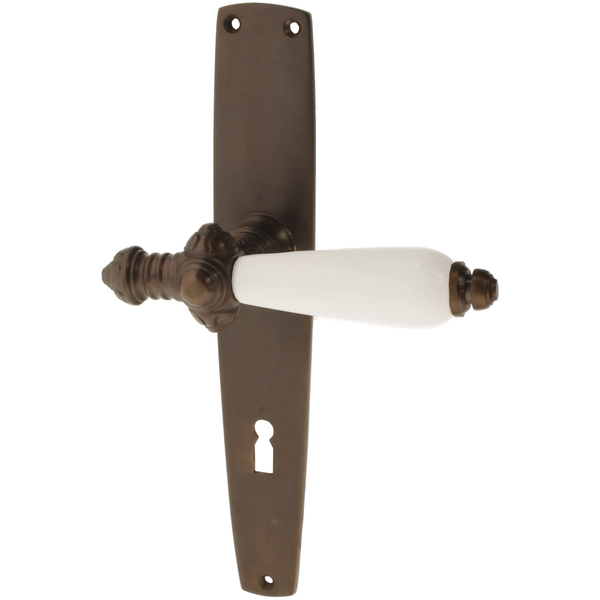 Zimmertürgarnitur Wilmut in Messing, antik