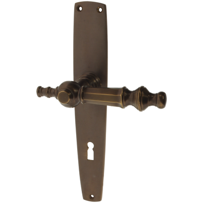 Zimmertürgarnitur Nägelsee A Zimmertürgarnitur Nägelsee in Messing, antik