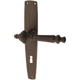 Zimmertürgarnitur Trutz in Messing, antik