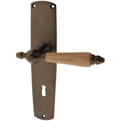 Zimmertürgarnitur Siegram in Messing, antik