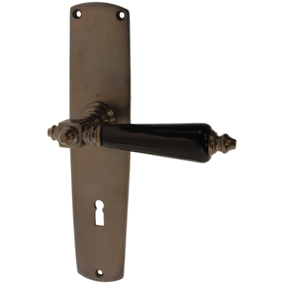 Zimmertürgarnitur Sarhild in Messing, antik