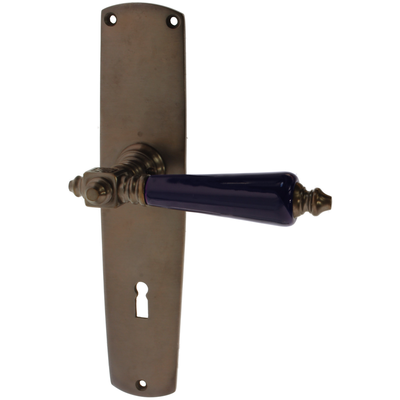 Zimmertürgarnitur Sarhild in Messing, antik