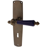 Zimmertürgarnitur Triftsee in Messing, antik