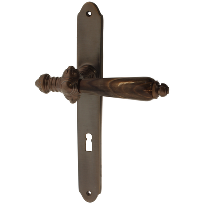 Zimmertürgarnitur Teuderun in Messing, antik