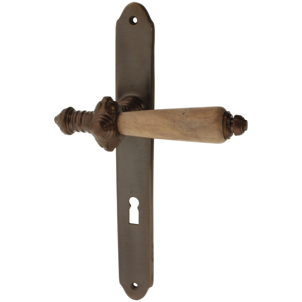 Zimmertürgarnitur Teuderun in Messing, antik