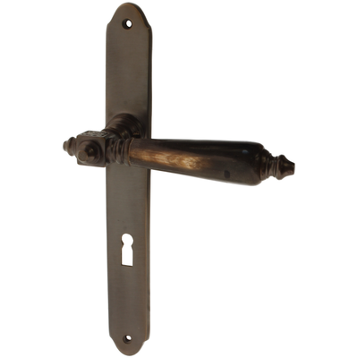 Zimmertürgarnitur Schloss Schöftland A Zimmertürgarnitur Schloss Schöftland in Messing, antik