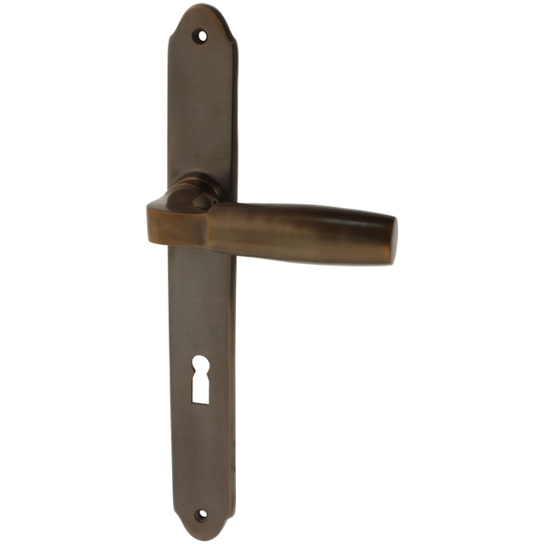 Zimmertürgarnitur Brenay in Messing, antik