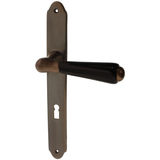 Zimmertürgarnitur Ganz in Messing, antik