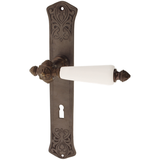 Zimmertürgarnitur Ratzbach in Messing, antik