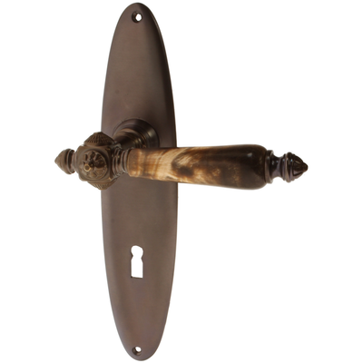 Zimmertürgarnitur Waldo in Messing, antik