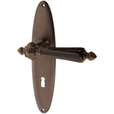 Zimmertürgarnitur Waldo in Messing, antik