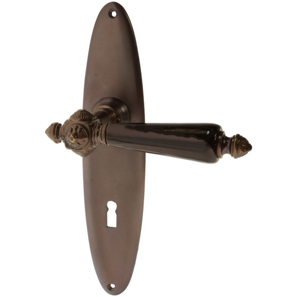 Zimmertürgarnitur Waldo in Messing, antik