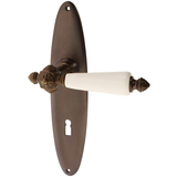 Zimmertürgarnitur Waldo in Messing, antik