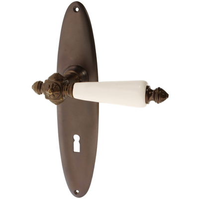 Zimmertürgarnitur Waldo in Messing, antik