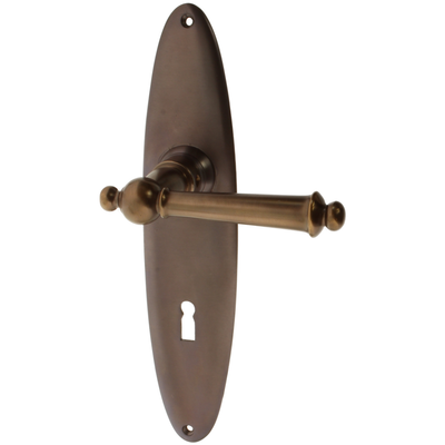 Zimmertürgarnitur Salinda in Messing, antik