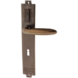 Zimmertürgarnitur Doldenhornhütte in Messing, antik