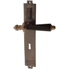 Zimmertürgarnitur Herblinger Weiher in Messing, antik