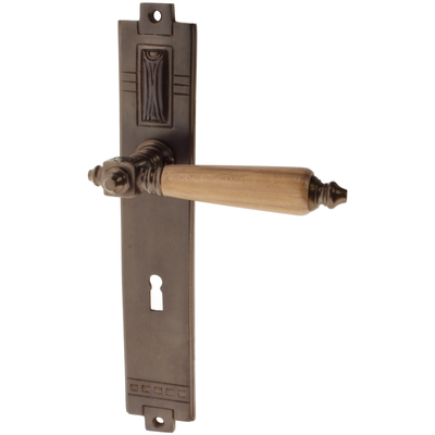 Zimmertürgarnitur Träjensee in Messing, antik