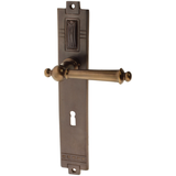 Zimmertürgarnitur Nescha in Messing, antik