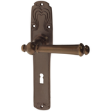 Zimmertürgarnitur Giswil in Messing, antik