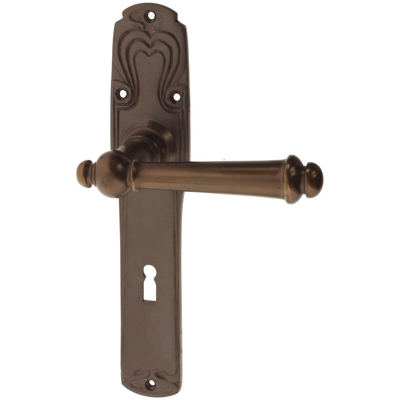 Zimmertürgarnitur Giswil in Messing, antik