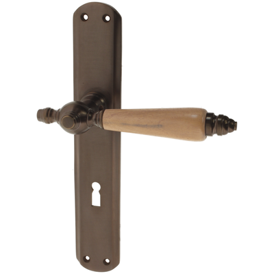 Zimmertürgarnitur Guisep in Messing, antik