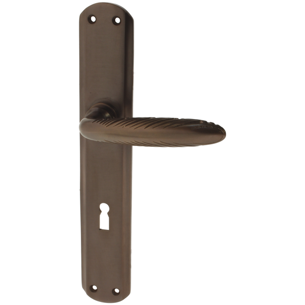 Zimmertürgarnitur Kaminski in Messing, antik