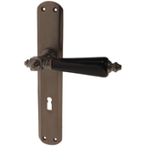 Zimmertürgarnitur Trudi in Messing, antik