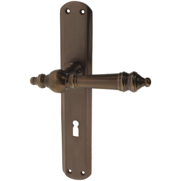 Zimmertürgarnitur Gardi in Messing, antik