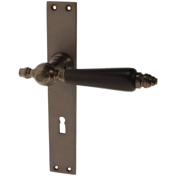 Zimmertürgarnitur Jaun in Messing, antik