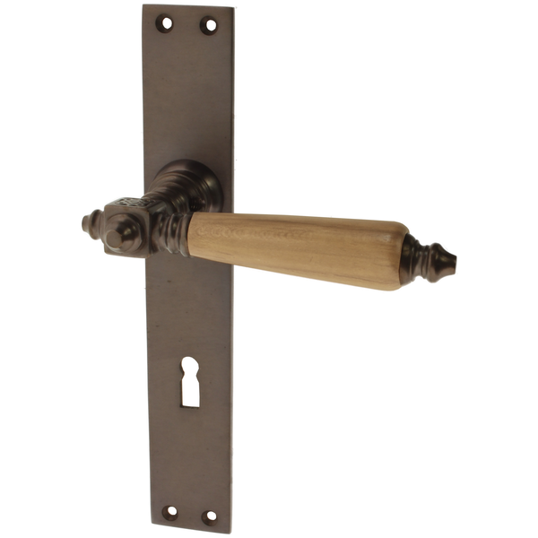 Zimmertürgarnitur Raimeux in Messing, antik
