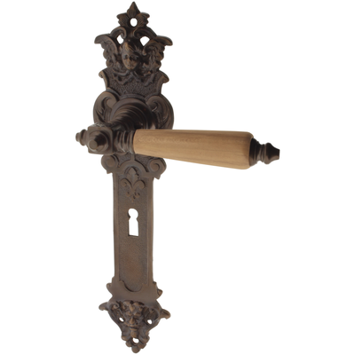 Zimmertürgarnitur Flüelen in Messing, antik