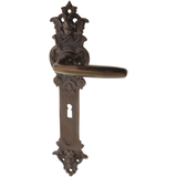 Zimmertürgarnitur Dixhütte in Messing, antik