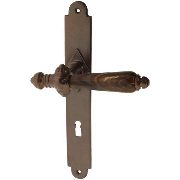 Zimmertürgarnitur Muttsee in Messing, antik