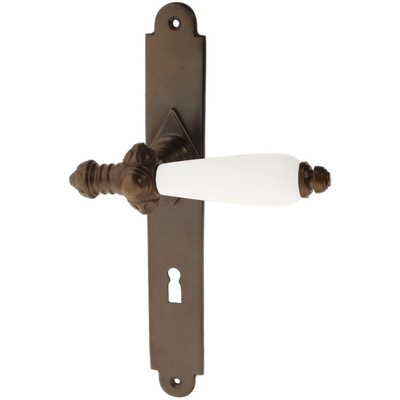 Zimmertürgarnitur Muttsee in Messing, antik