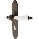 Zimmertürgarnitur Warnfried in Messing, antik