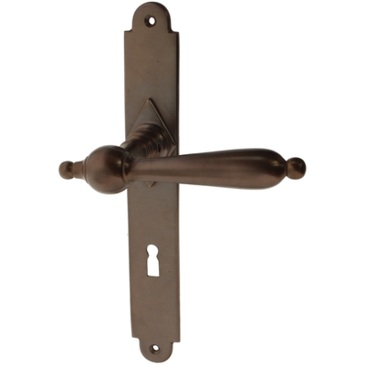 Zimmertürgarnitur Dorer in Messing, antik