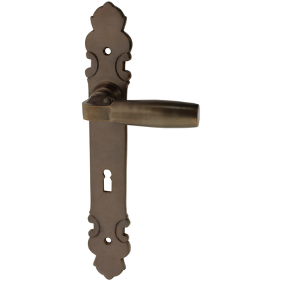 Zimmertürgarnitur Bremgartenwald in Messing, antik
