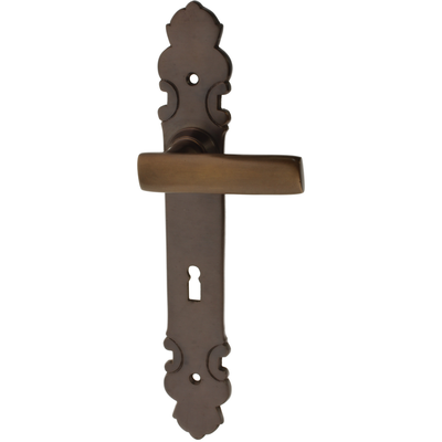 Zimmertürgarnitur Ritzenmattseeli in Messing, antik