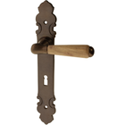 Zimmertürgarnitur Ferpecle in Messing, antik
